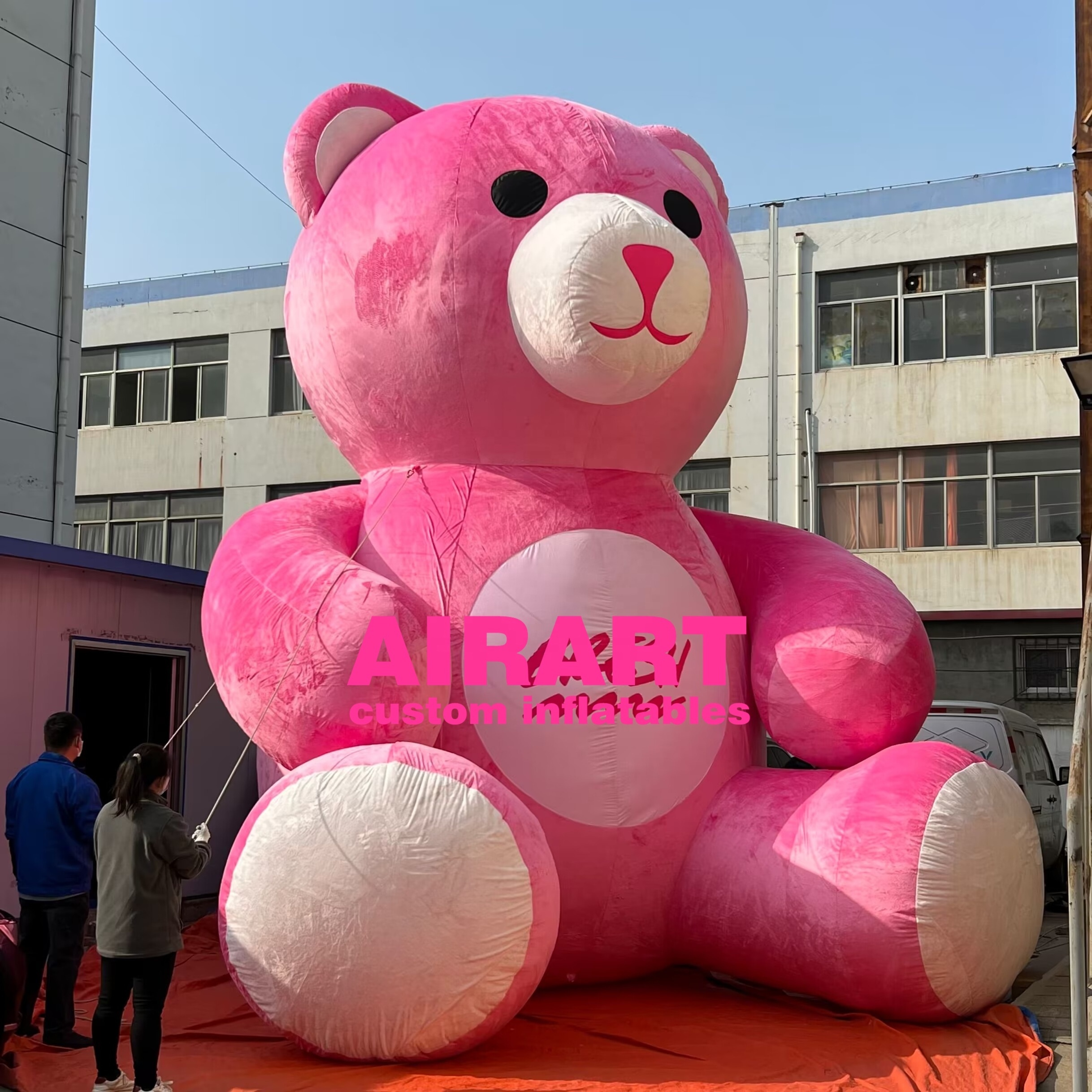 Stuffed Animal Toys inflatable plush bear cartoon toy for advertising park decoration