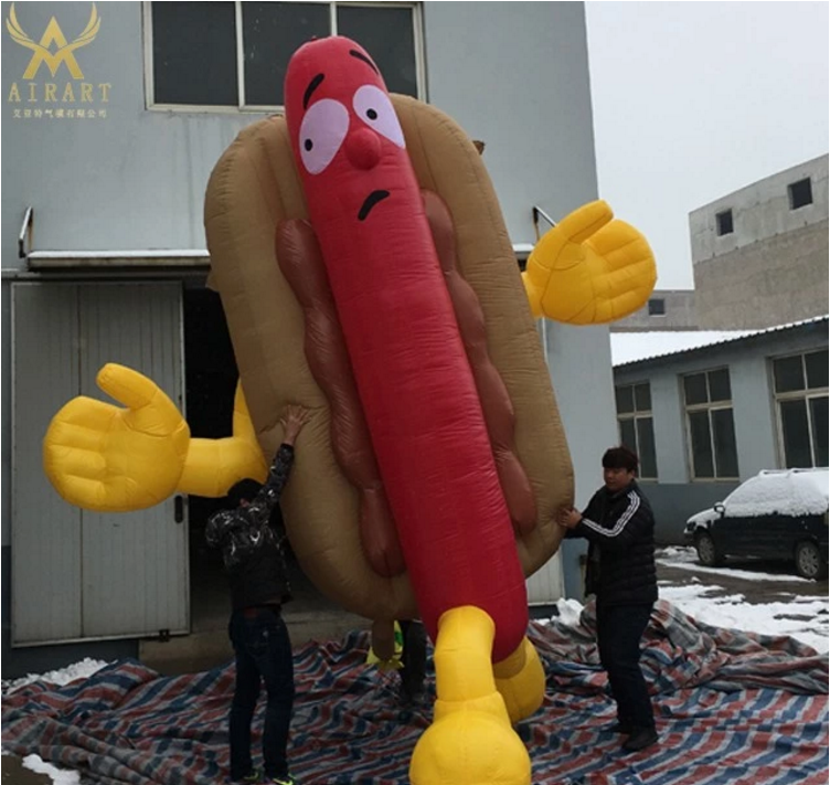 Giant hotdog balloon inflatable stand balloon for promotion