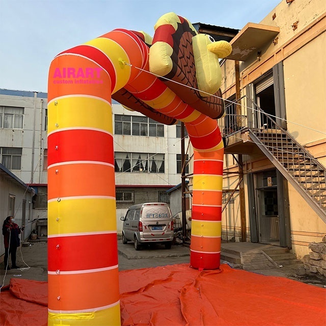 thanksgiving day inflatable turkey arch,giant inflatable bird channel