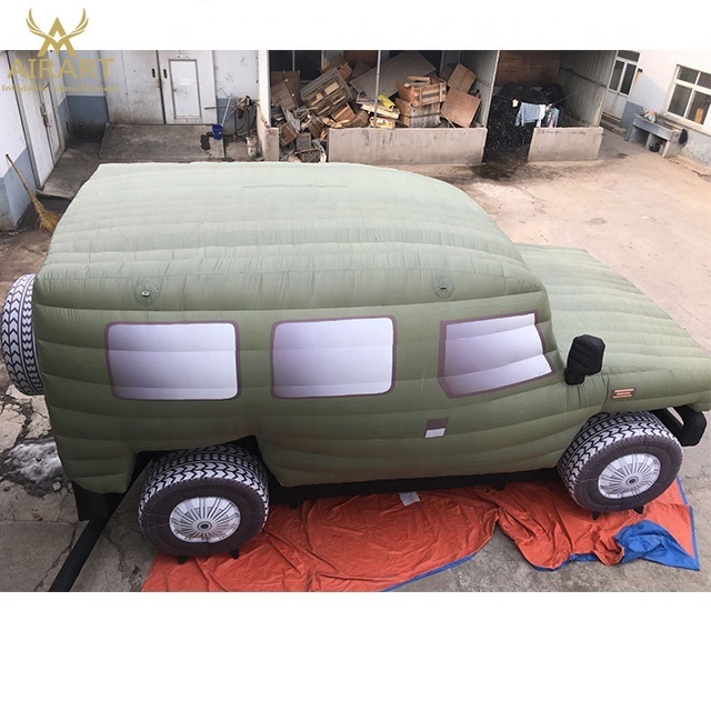 Custom inflatable armored car model, inflatable Jeep for outdoor