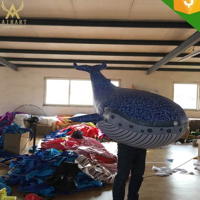 Lovely Inflatable Whale Fish Costume , Customized Inflatable Shark Costume for Outdoor Event Decor Balloon 2-7 Days Airart 1pc