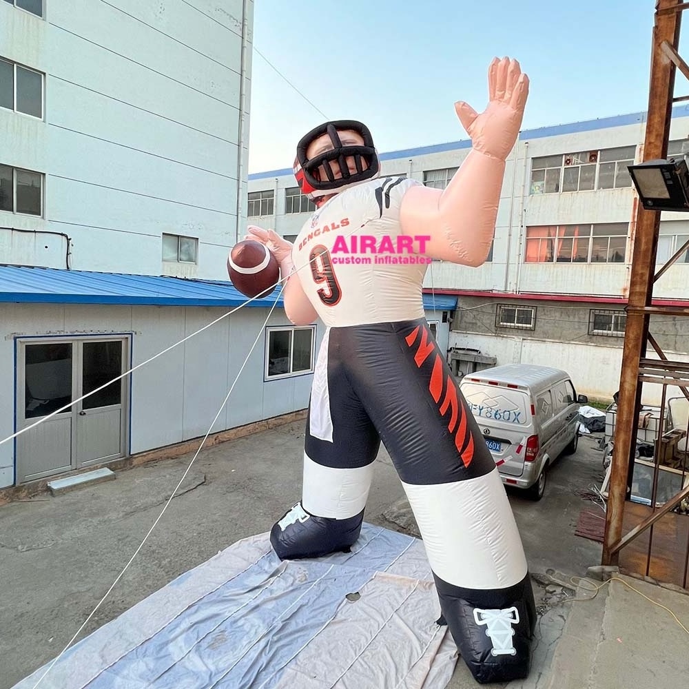 Giant Inflatable Rugby Player Rugby Themed Sporting Games Advertising Figures Inflatable Player With Giant Rugby Ball