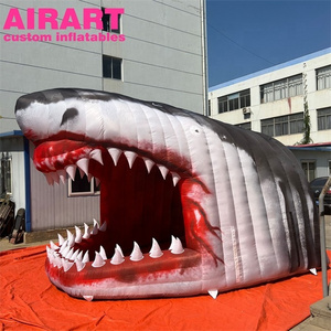 Outdoor decorations Inflatable sports mascot Tunnel Inflatable Shark tunnel