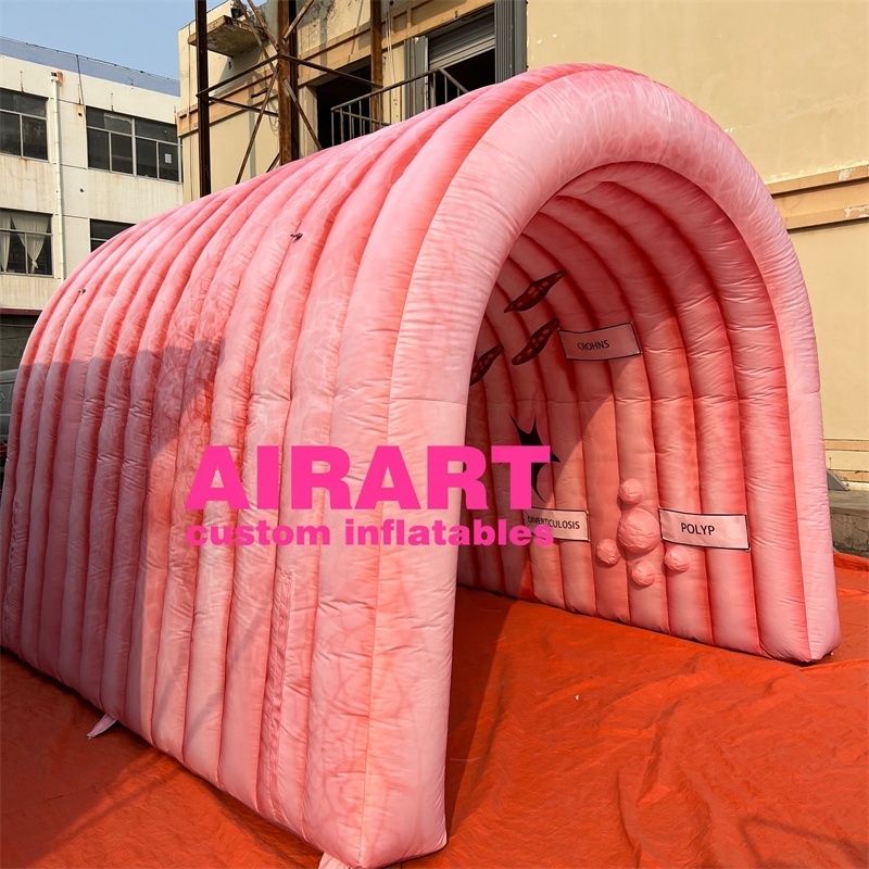 Tunnel Inflatables, Entrance Tunnel Inflated, Custom Inflatable Colon Tunnel