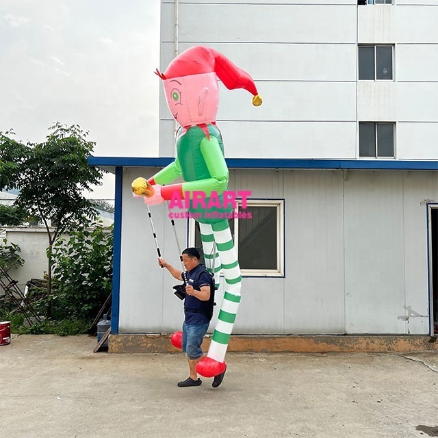 Parade Inflatable Puppet, Customized Inflatable Santa Girl Puppet, Walking Inflatable Cartoon Girl Puppet