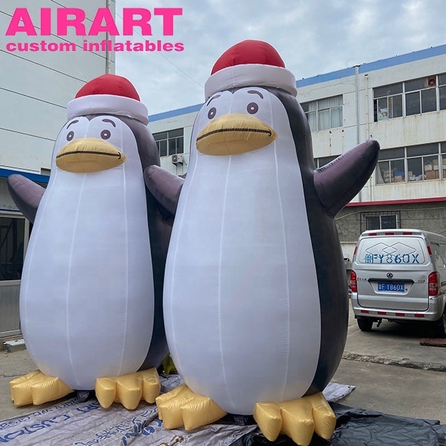 giant inflatable penguin, xmas festival decoration santa penguin cartoon for party 9