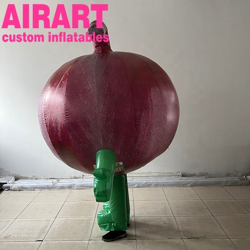 advertising decoration air blow battery costume,inflatable onion mascot costume