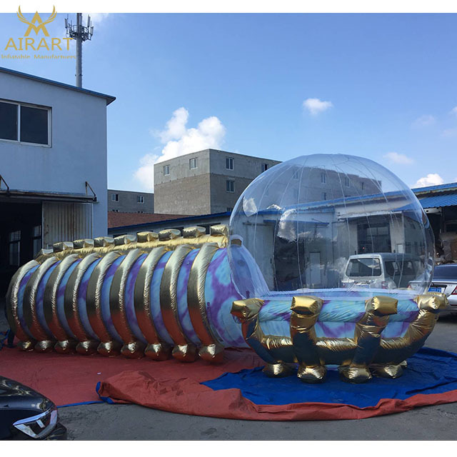 Large inflatable transparent bubble tent with tunnel for sale