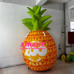 Advertising decoration inflatable fresh pineapple,inflatable pineapple model balloon with logo printed