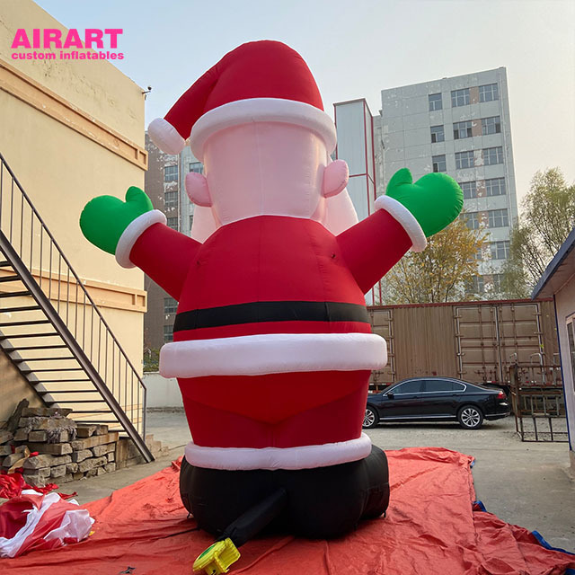 4m giant lying inflatable Father Christmas Santa Claus with Chair for Christmas decorations