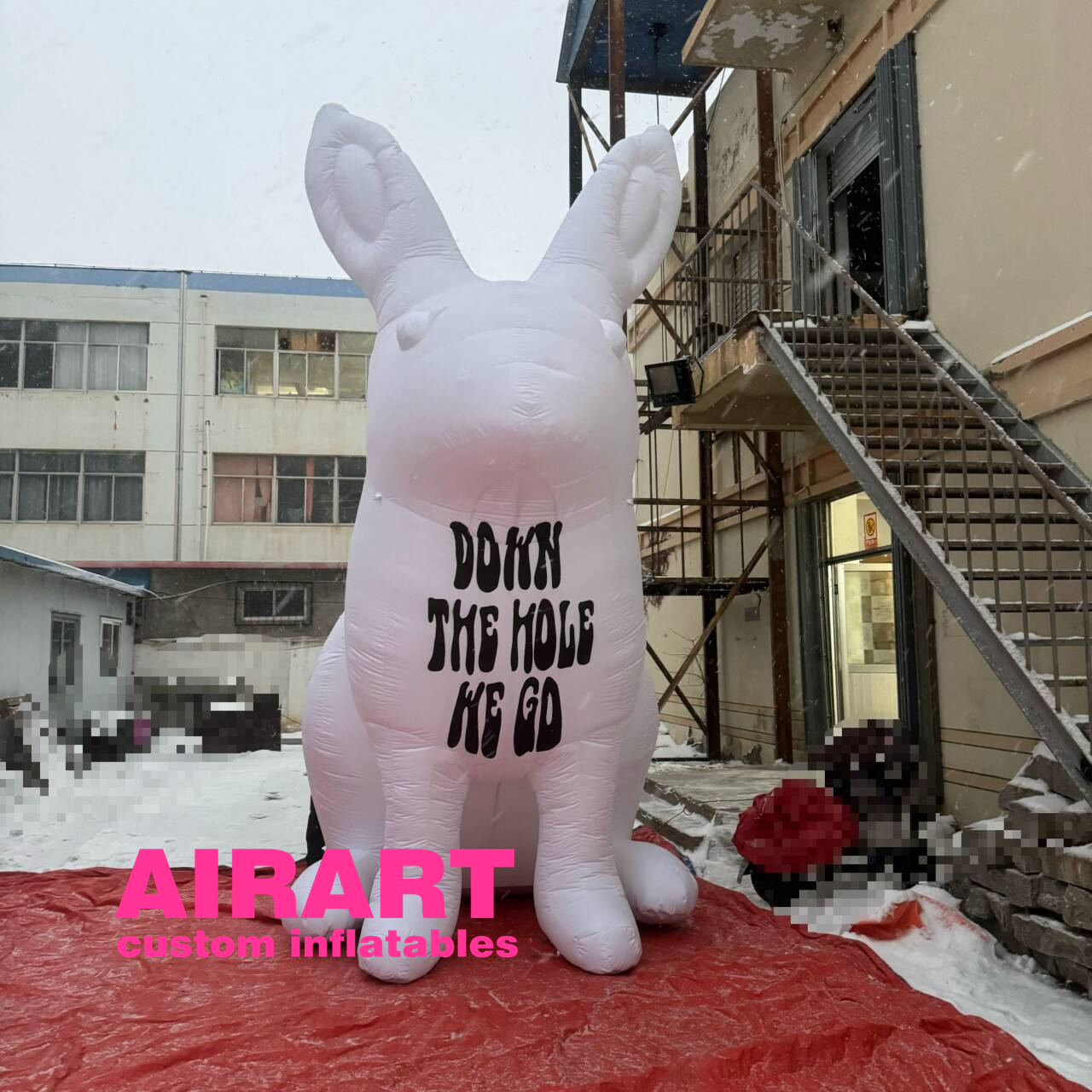 LED lighting white Giant Inflatable Easter Bunny Easter Rabbit for festival decoration,Large Inflatable rabbit