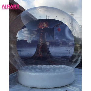 Christmas outdoor decorations cheap inflatable snow globes, giant inflatable Christmas snowballs