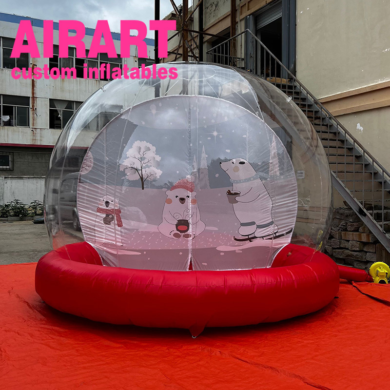 Event inflatable photo booth for birthday outdoor clear inflatable snow globe