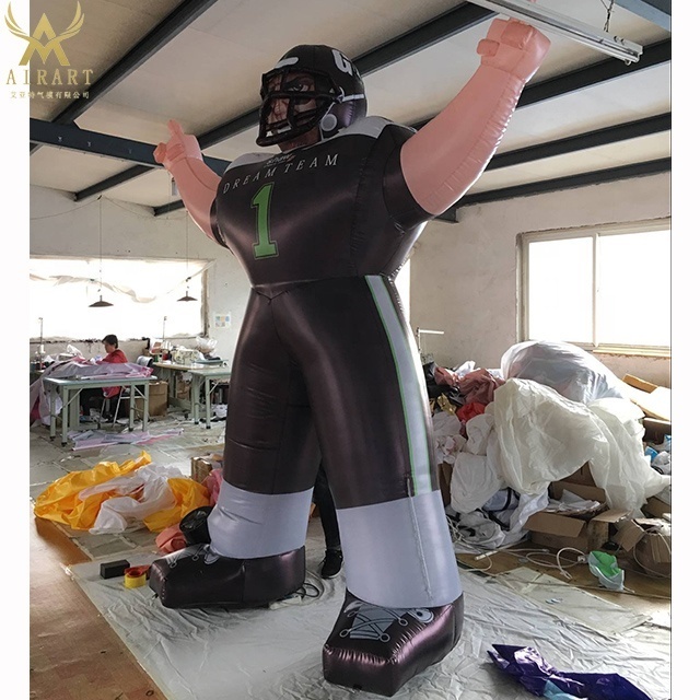 Attractive event ideas inflatable football team player figure for advertising decoration