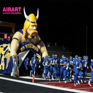 Team spirit symbol mascot sports event decoration inflatable viking model tunnel for sportsman entrance