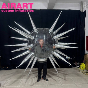 Activity decoration transparent inflatable ball costume, custom inflatable adult costume for walking