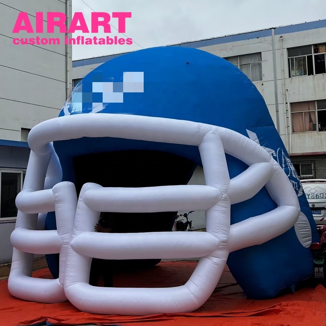 High School Teenager Team Football Race Event Customize Inflatable Giant Helmet Tunnel For Exit/Entrance