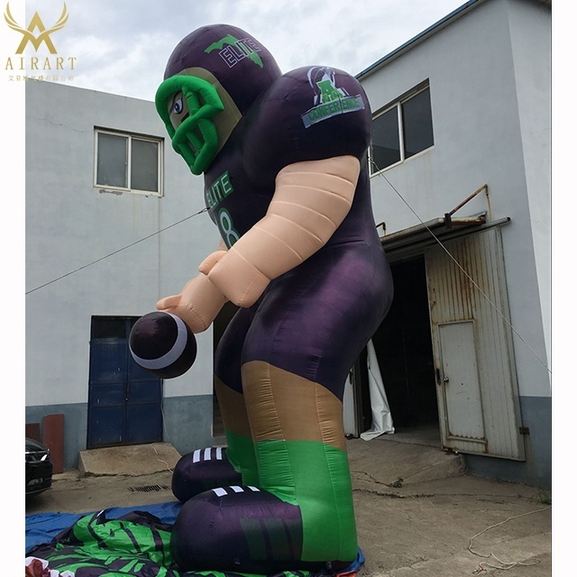 club team figure customized inflatable Baseball players,giant Rugby player balloon sport game event decoration