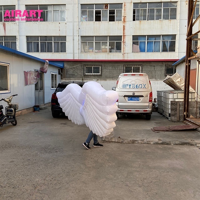 Angel wings inflatable decoration costume LED lighting fairy wings for party