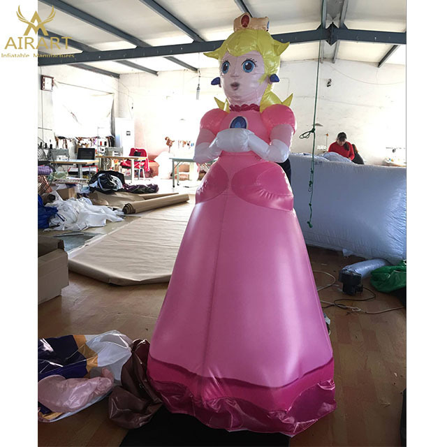 2m tall customized inflatable princess/infanta cartoon mascot