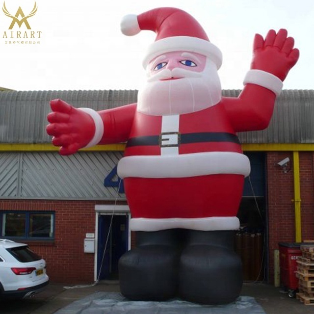 customized different shape inflatable santa claus figure balloon, large inflatable Father Christmas