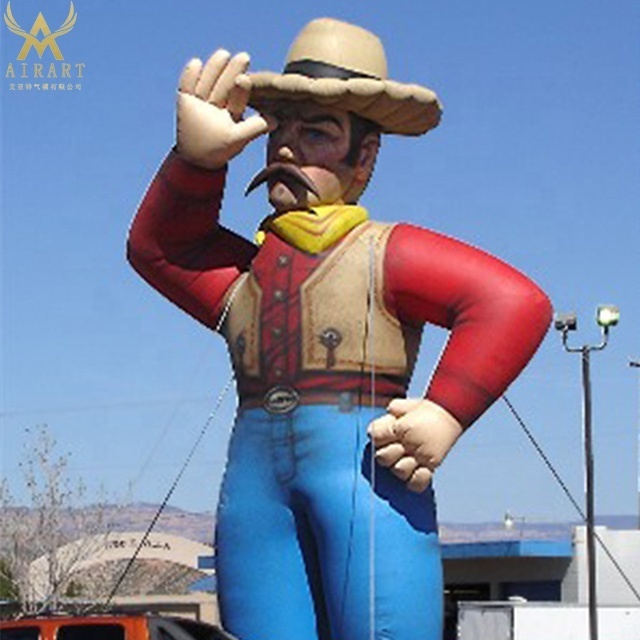 giant funny character inflatable cowboy figure for party event parade decoration,custom cartoon shape