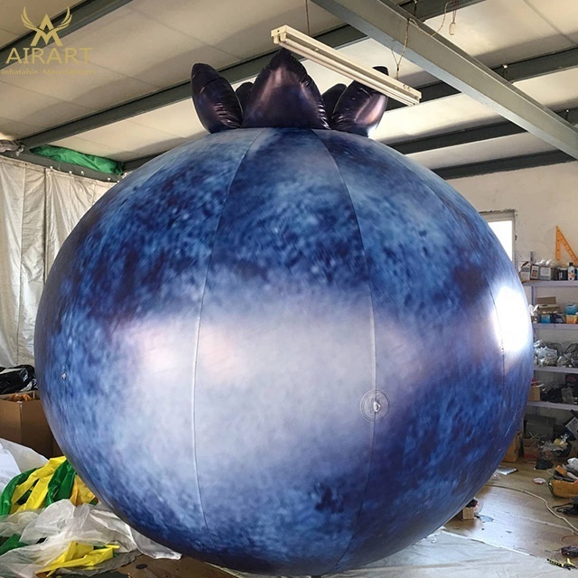 Promotional events decorated inflatable blueberry, giant inflatable fruit model balloon for display