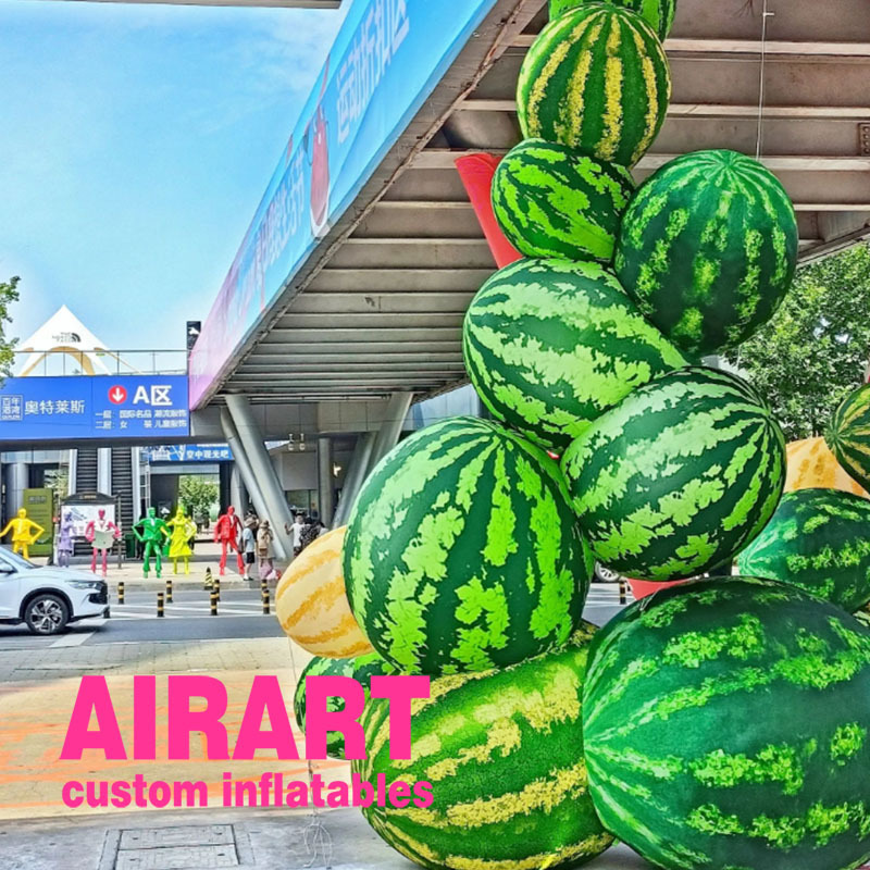 bespoke fruit statue inflatable watermelon fruit balloon,building art decoration air balloon large air fruit balloon ideas