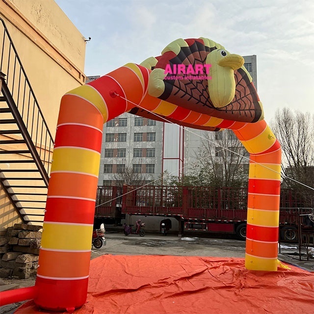 thanksgiving day inflatable turkey arch,giant inflatable bird channel