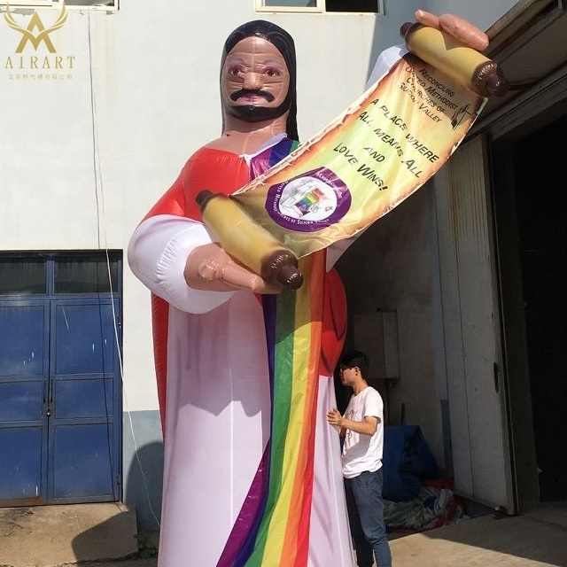 Cartoon character design custom inflatable Jesus event inflatable jesus balloon