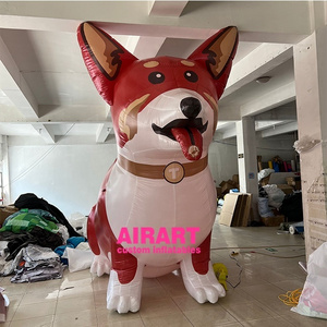 Customized color advertising inflatable Corgi dog balloon for promotional