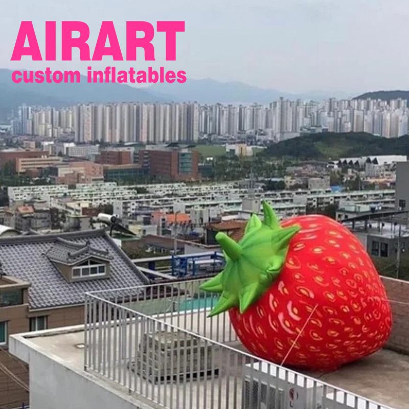 Inflatable Strawberry Model Advertising Wholesale Price Inflatable Fruit For Decoration