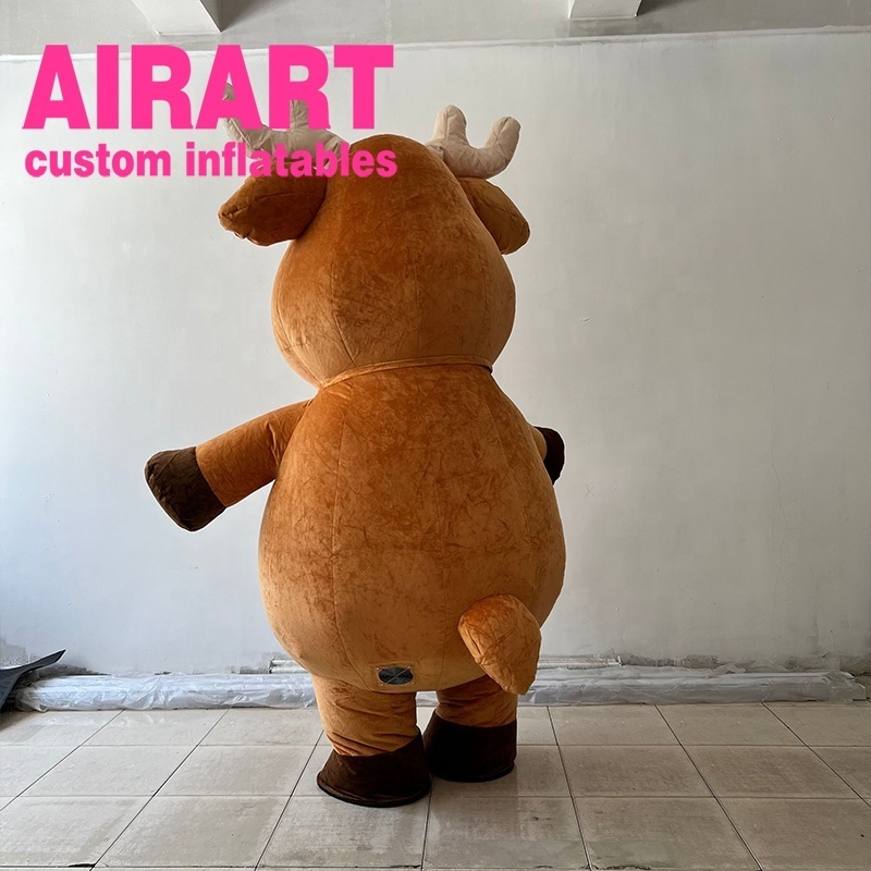 Christmas decoration inflatable plush reindeer costume inflatable christmas deer costume