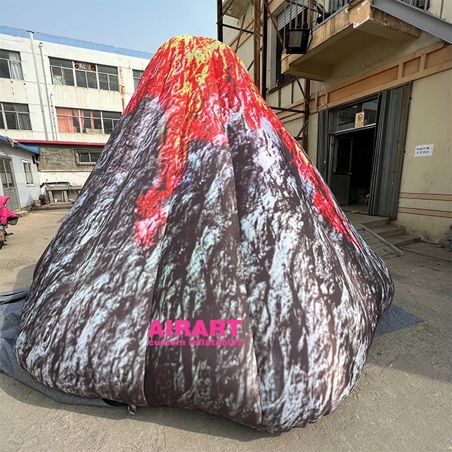 factory design inflatable volcano,giant inflatable burning mountain