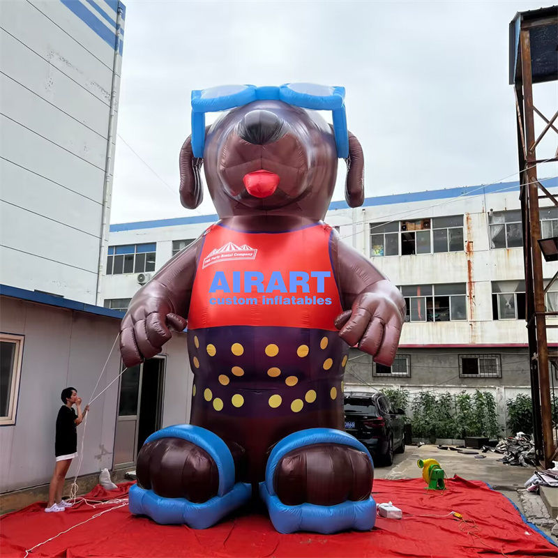 Advertising decorating inflatable big dog,inflatable cartoon dog mascot balloon