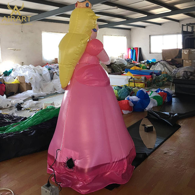 2m tall customized inflatable princess/infanta cartoon mascot