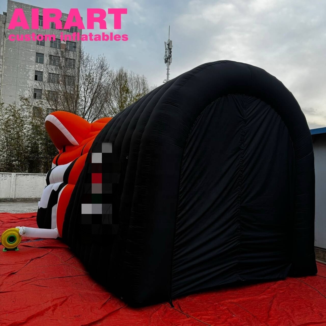 Airart Factory Customize Inflatable Mascot Tunnel Giant Inflatable Sports Tunnel High Quality Inflatable Tiger Tunnel