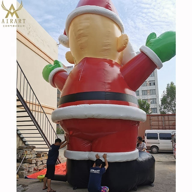 A04 Popular style inflatable mooning santa/holiday christmas inflatables floating santa claus for decoration C2