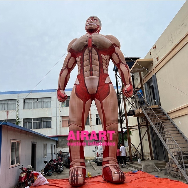 Giant size Human muscle tissue is exposed inflatable Titan man balloon for activity decorations