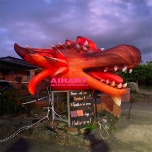 Feedback pictures outside events decoration inflatable red dragon head,inflatable dragon head balloon