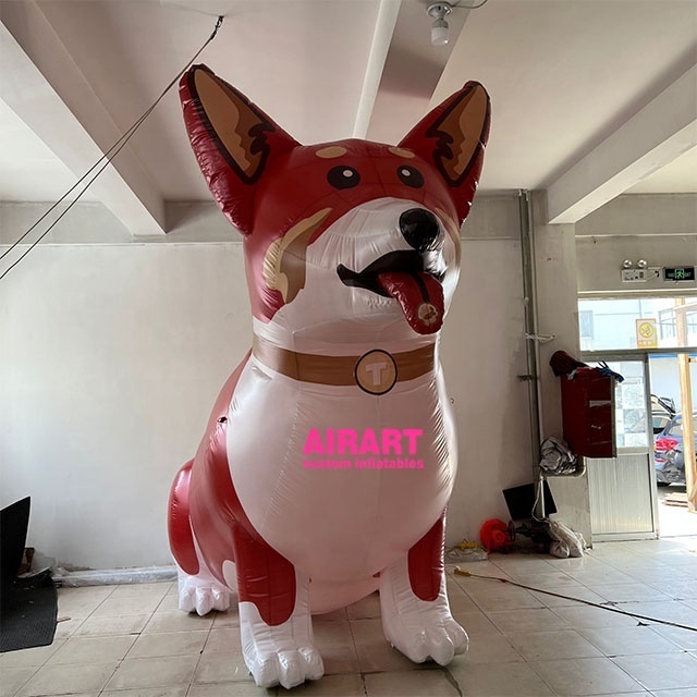 Professional Supplier Artair Brand Custom Pets 3.6m Inflatable Corgi Dog