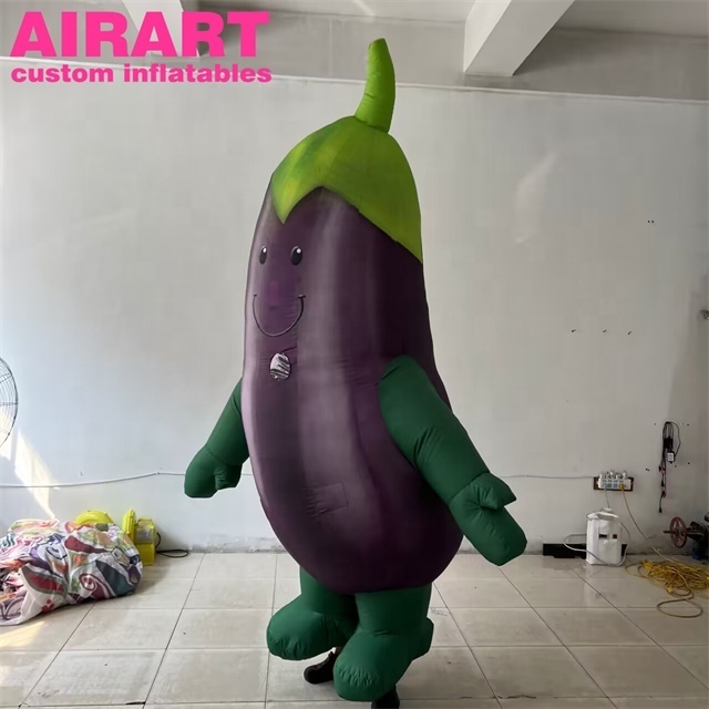 Activity Decoration Cartoon Costume Inflatable decoration Cute inflatable eggplant costume for adult