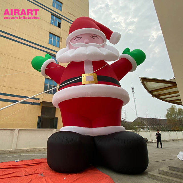 4m giant lying inflatable Father Christmas Santa Claus with Chair for Christmas decorations