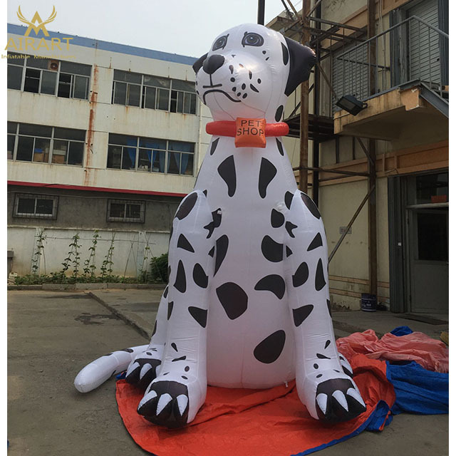 Custom inflatable cartoon dog model, giant inflatable boston terrier, inflatable dalmatian dog balloon