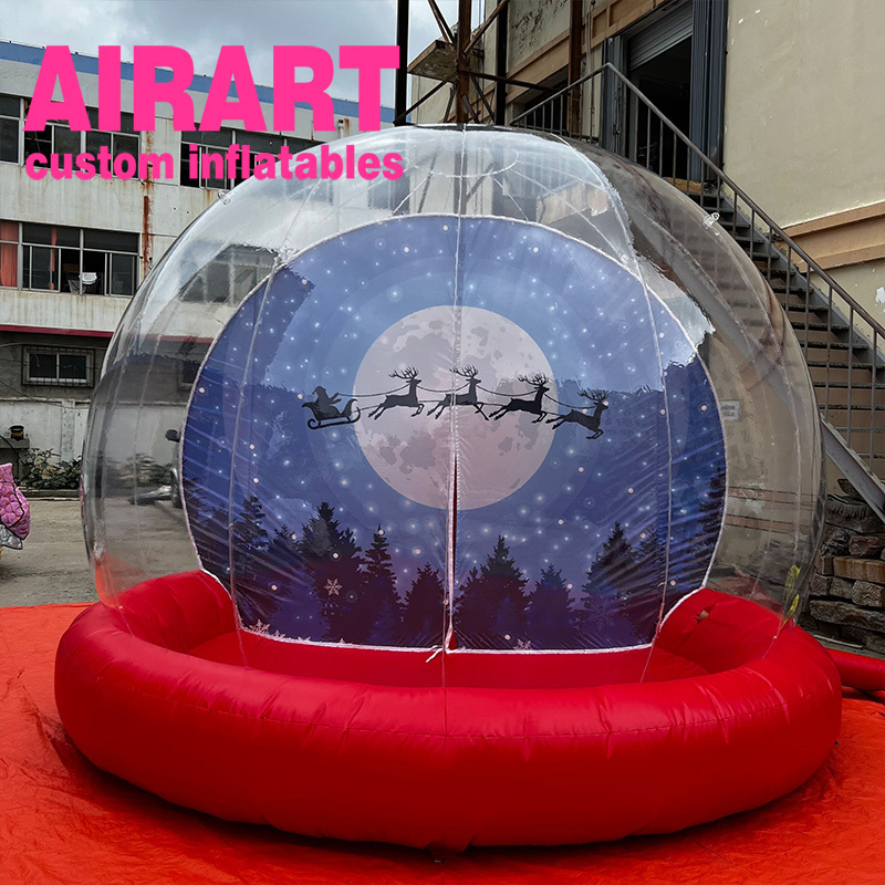 Event inflatable photo booth for birthday outdoor clear inflatable snow globe