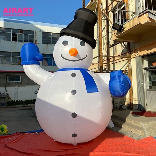 outdoor decoration broom props inflatable snowman, cheap inflatable Christmas snowman for advertising display