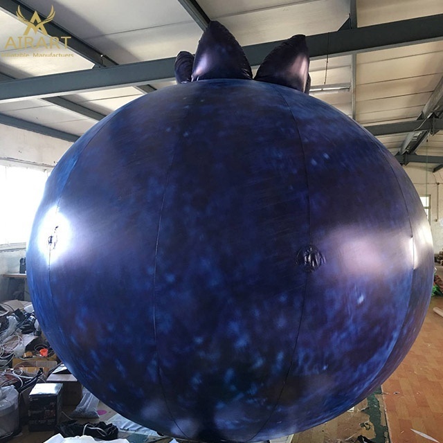 Promotional events decorated inflatable blueberry, giant inflatable fruit model balloon for display