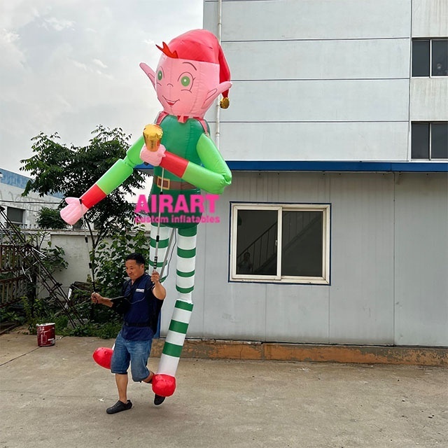 Parade Inflatable Puppet, Customized Inflatable Santa Girl Puppet, Walking Inflatable Cartoon Girl Puppet