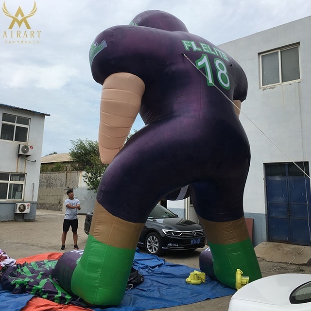 club team figure customized inflatable Baseball players,giant Rugby player balloon sport game event decoration