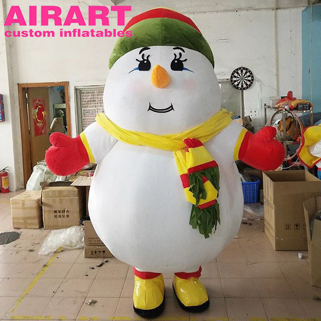 Snowman Costume Character Mascot Costume Fancy Dress Snowman Mascot Costume